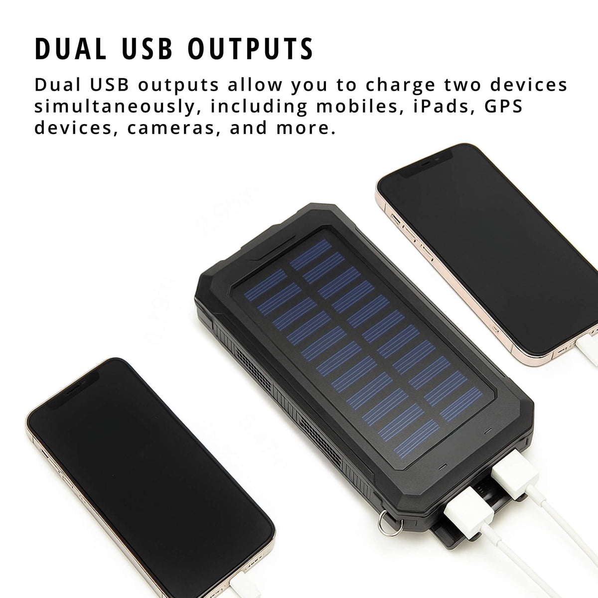 بنك طاقة شمسي Terralux بسعة 500000mAh — شاحن محمول مقاوم للماء - Desfino