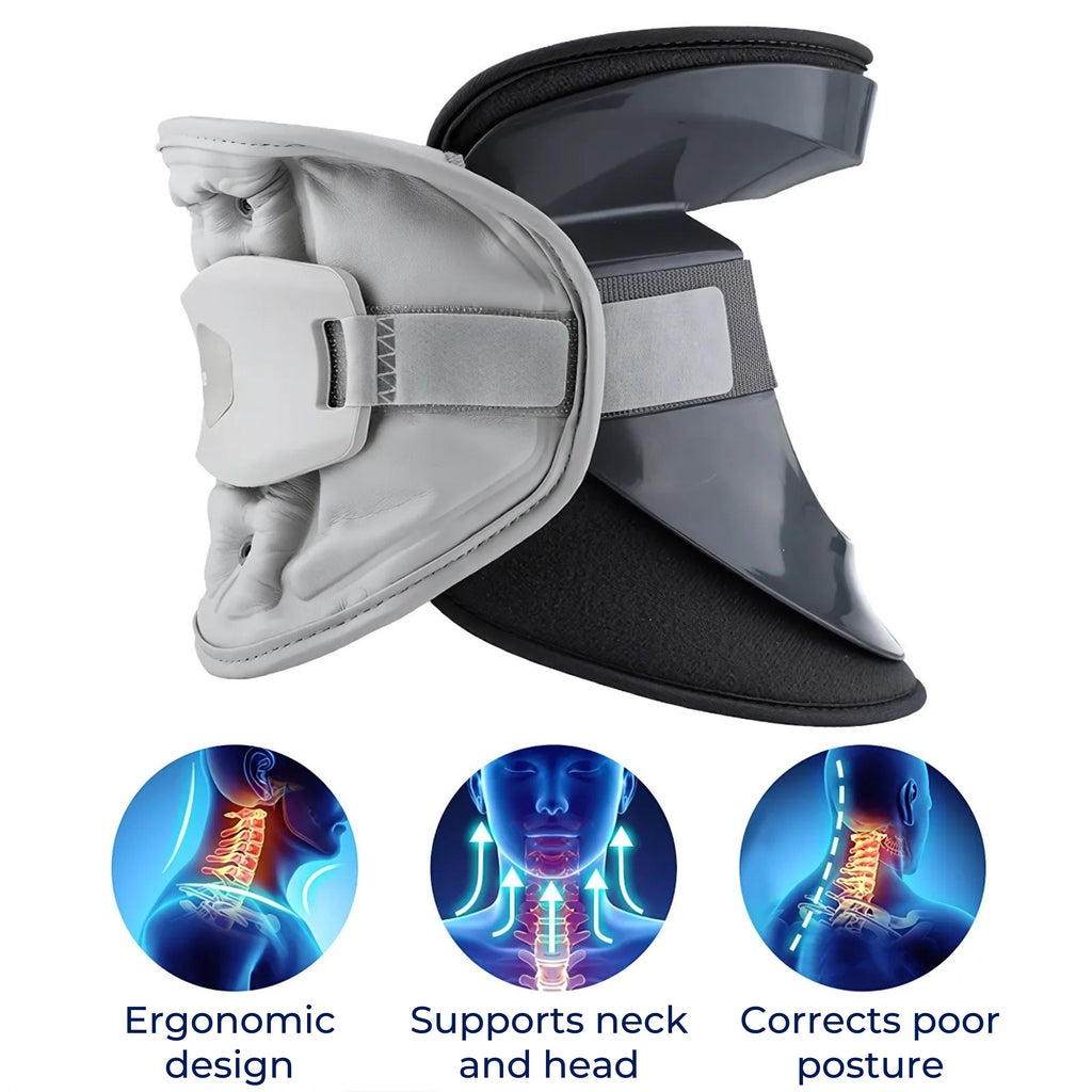 Collare per trazione cervicale Aurelia — Design ergonomico sagomato e vestibilità sicura