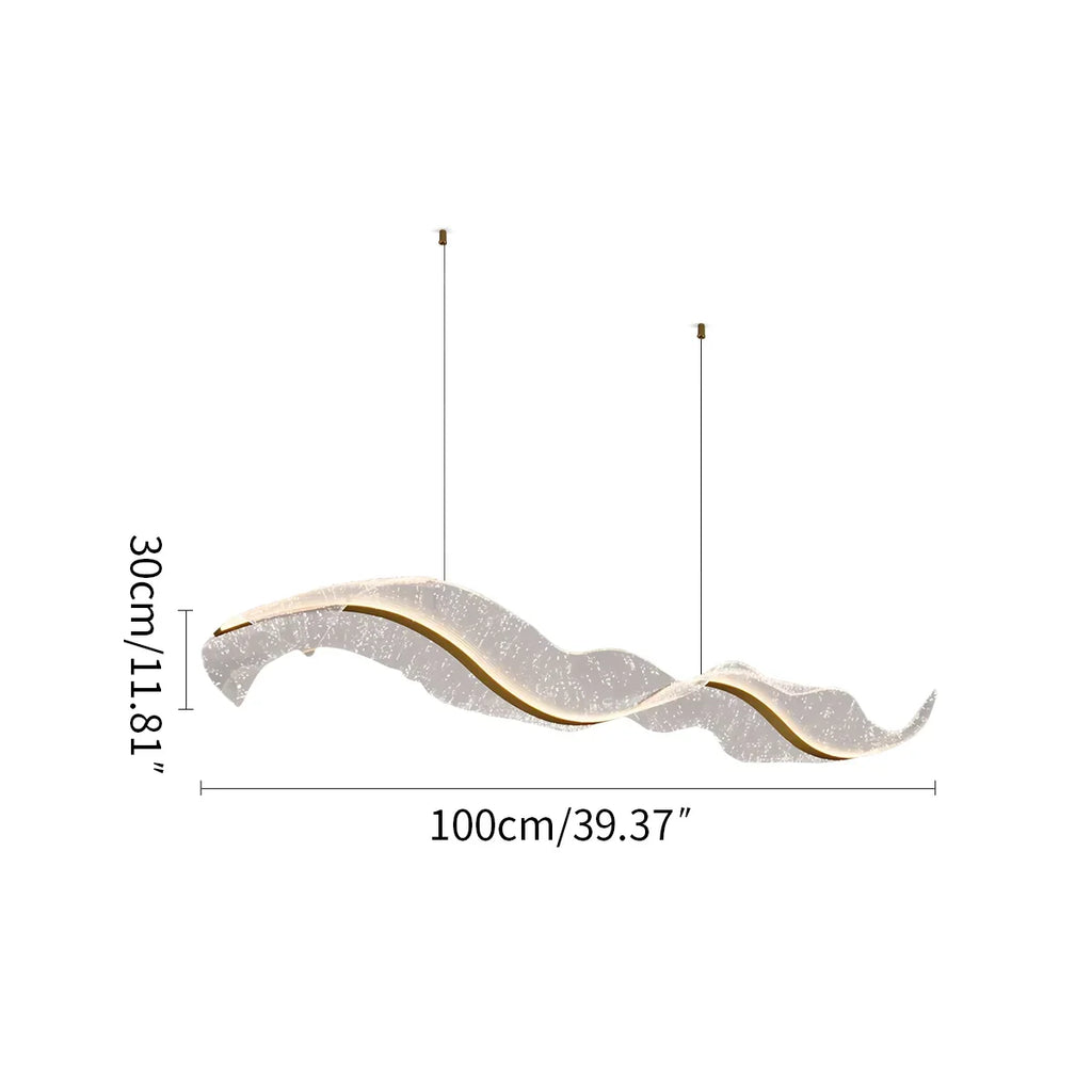 Modern LED Wave Acrylic Chandelier | Desfino