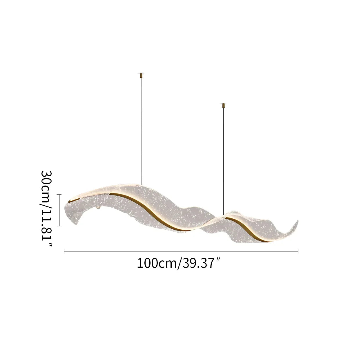 Modern LED Wave Acrylic Chandelier | Desfino
