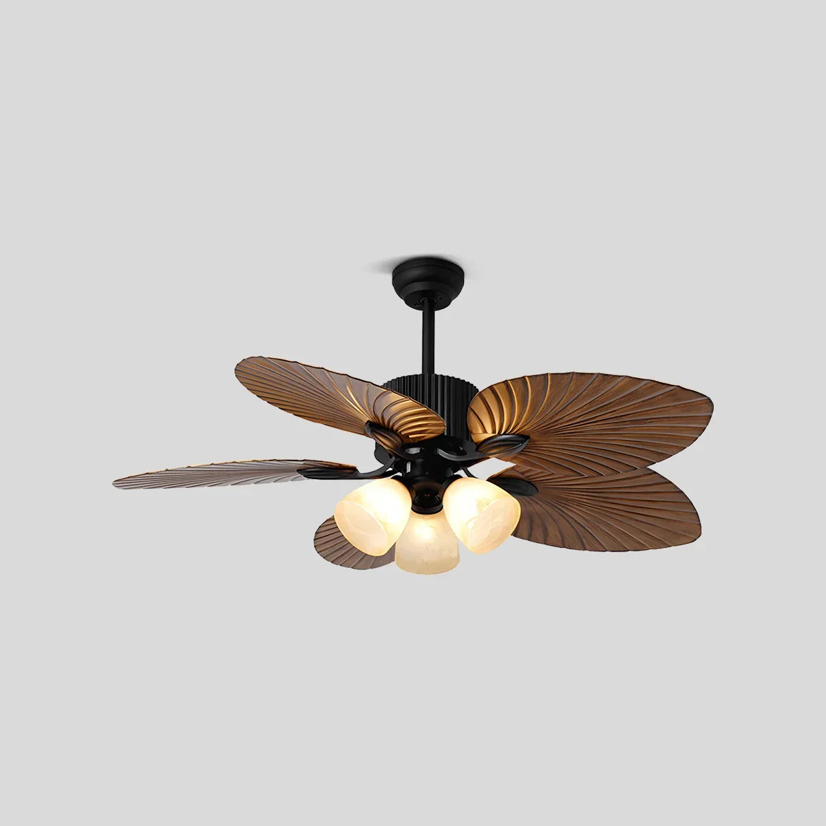 Tropical Palm Leaves Ceiling Fan with Light | Desfino