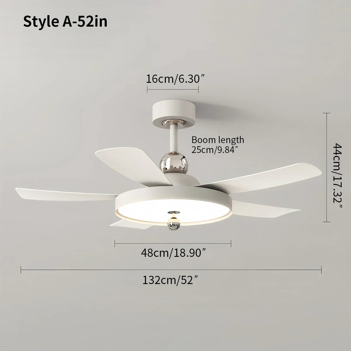 Leiser Deckenventilator mit Licht und Fernbedienung | Desfino