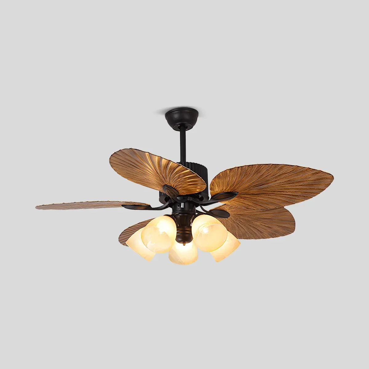 Tropical Palm Leaves Ceiling Fan with Light | Desfino