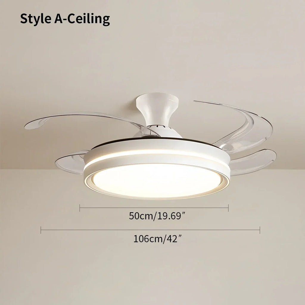Moderner leiser Deckenventilator mit Fernbedienung und Licht | Desfino