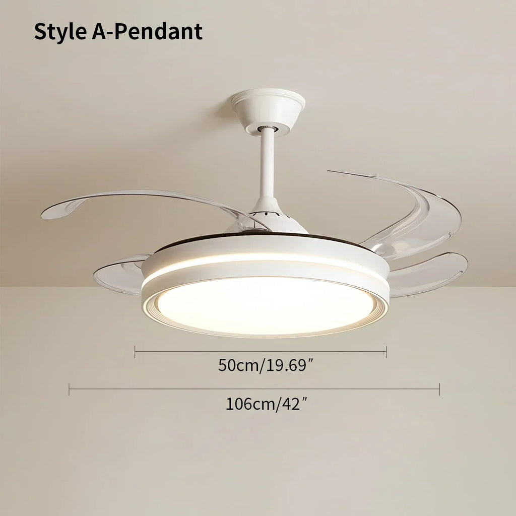 Moderner leiser Deckenventilator mit Fernbedienung und Licht | Desfino
