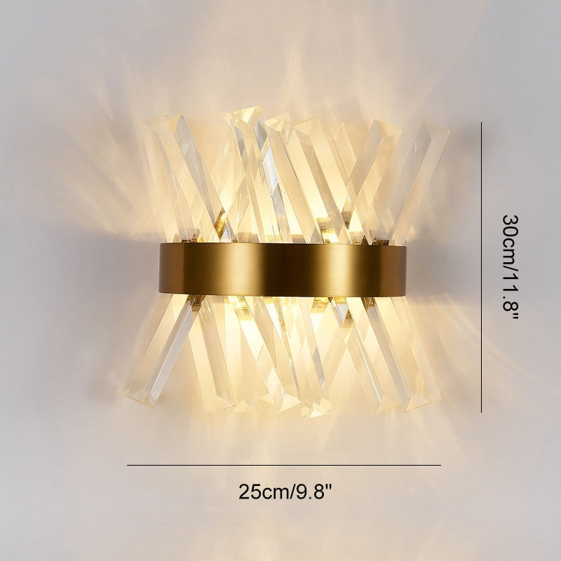 Crystal Glass Luxury Wall Sconce | Desfino
