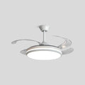 Moderner Deckenventilator mit Fernbedienung und transparenten Flügeln | Desfino