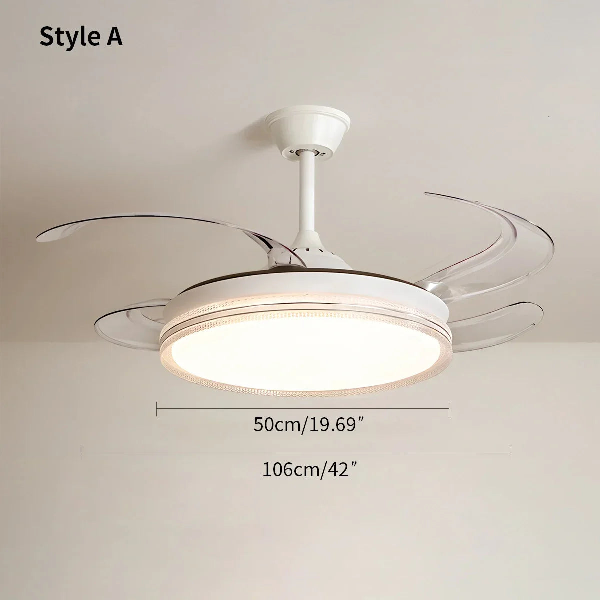 Moderne LED-Deckenventilatorleuchten mit Fernbedienung | Desfino