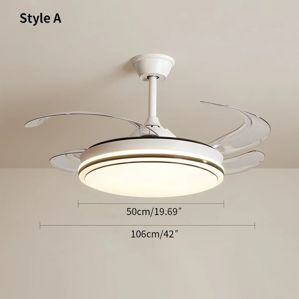 Modern Remote Control Ceiling Fan with LED Light | Desfino