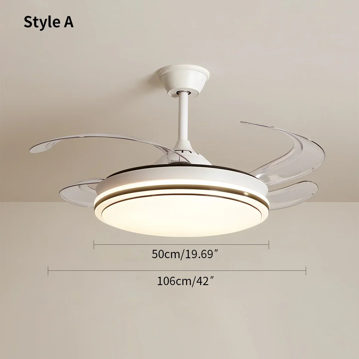 Modern Remote Control Ceiling Fan with LED Light | Desfino