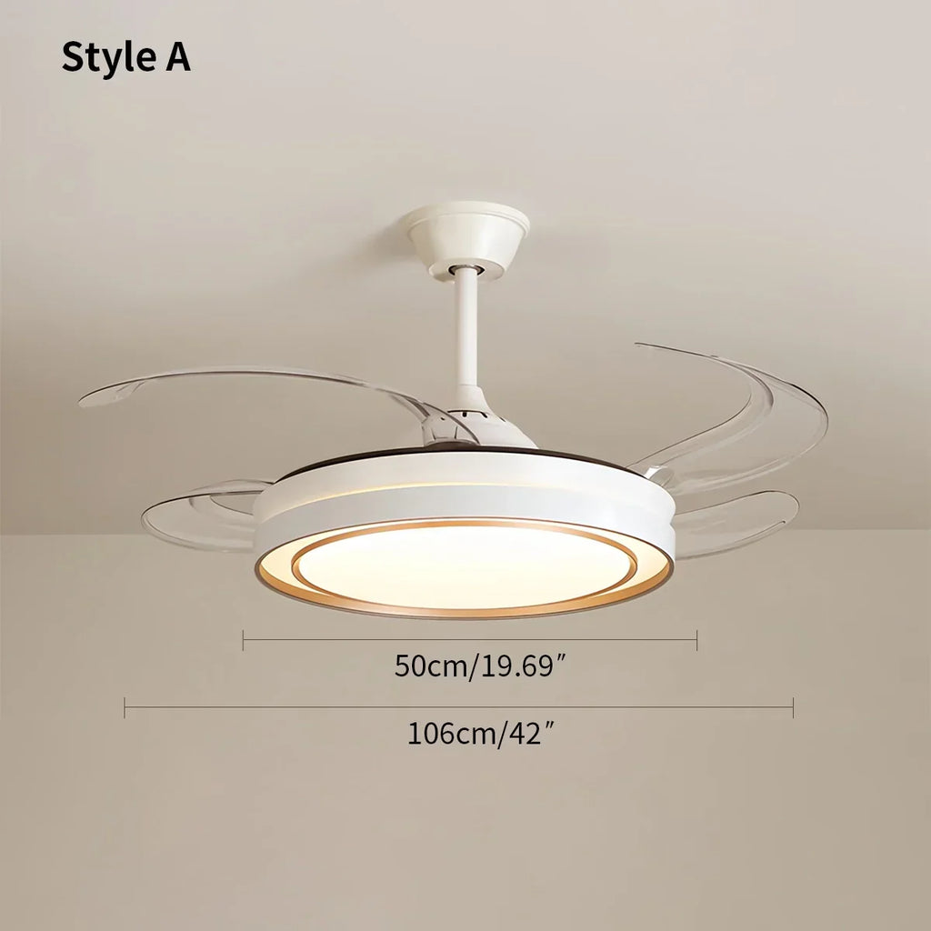 Modern Round Ceiling Fan Light with Remote Control | Desfino