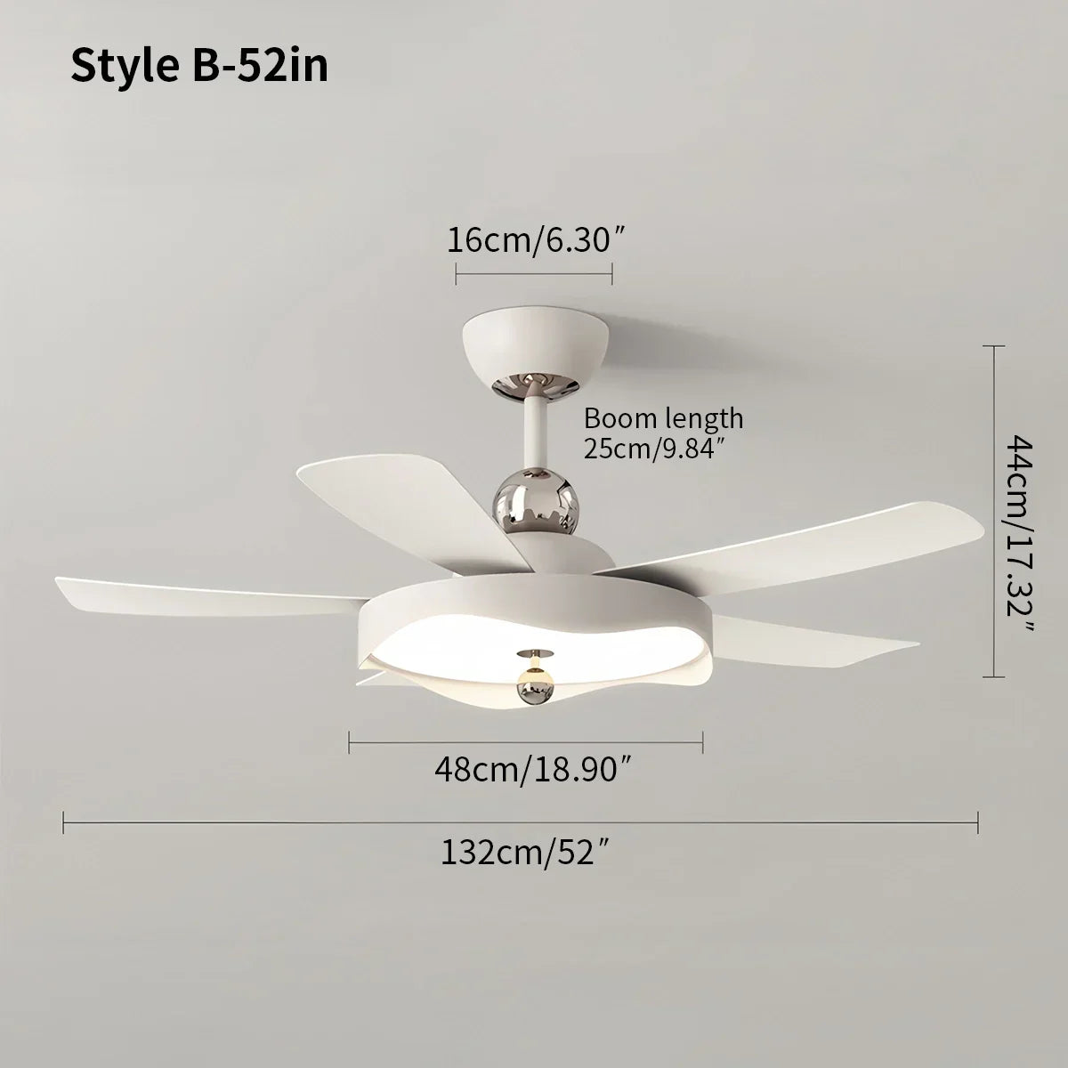 Leiser Deckenventilator mit Licht und Fernbedienung | Desfino