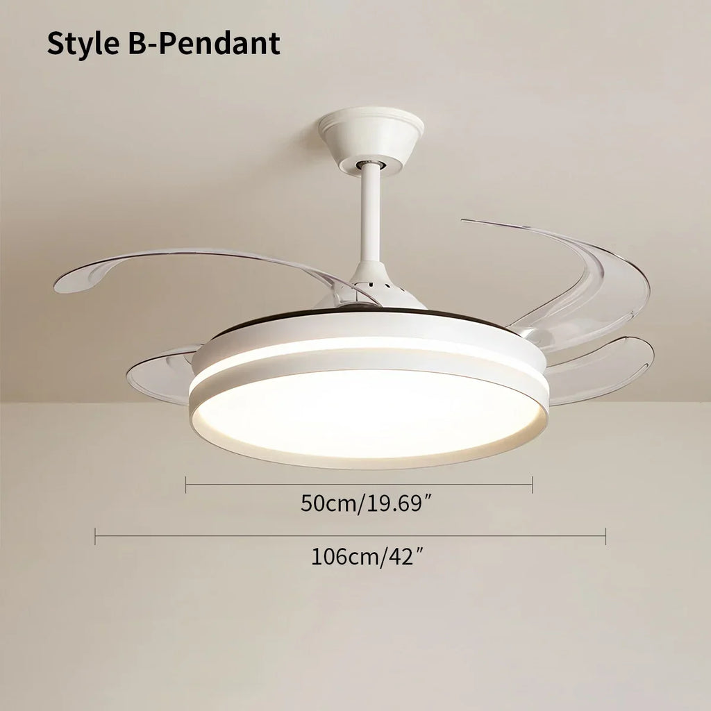 Moderner leiser Deckenventilator mit Fernbedienung und Licht | Desfino