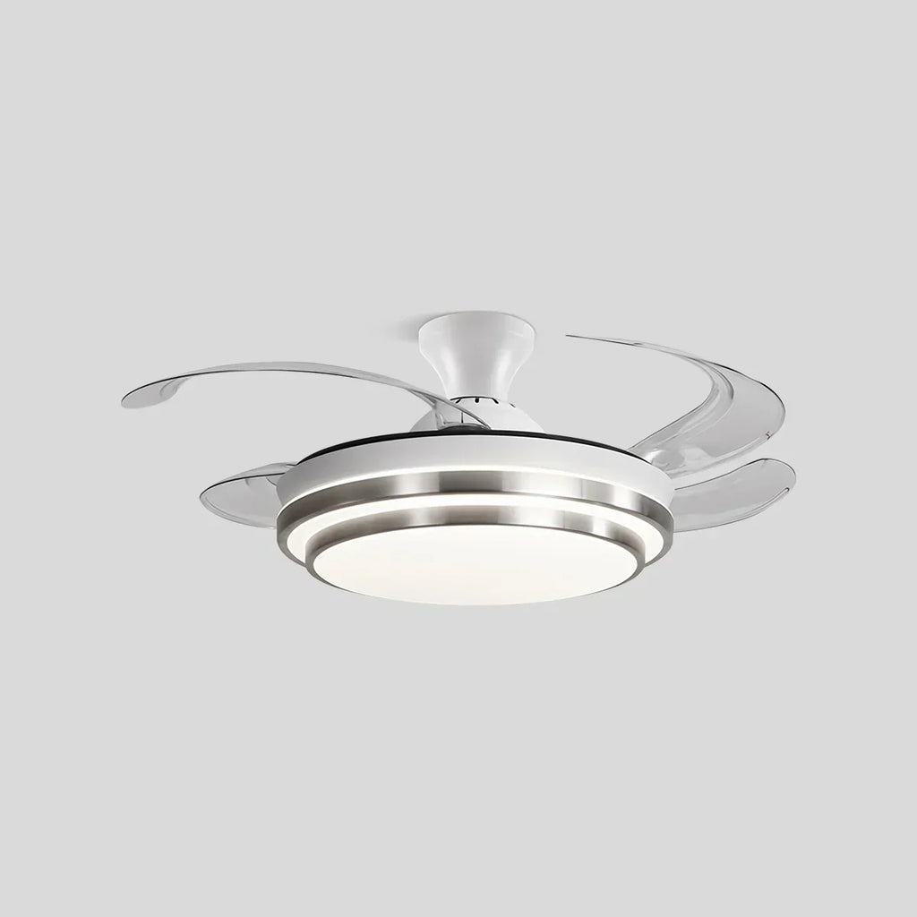 Moderner weißer Deckenventilator mit Licht | Desfino