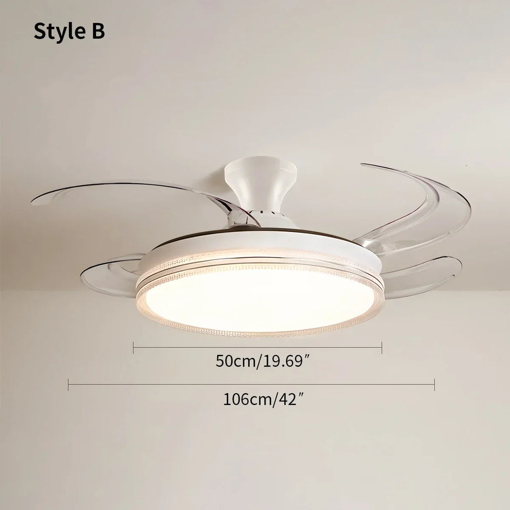 Moderne LED-Deckenventilatorleuchten mit Fernbedienung | Desfino