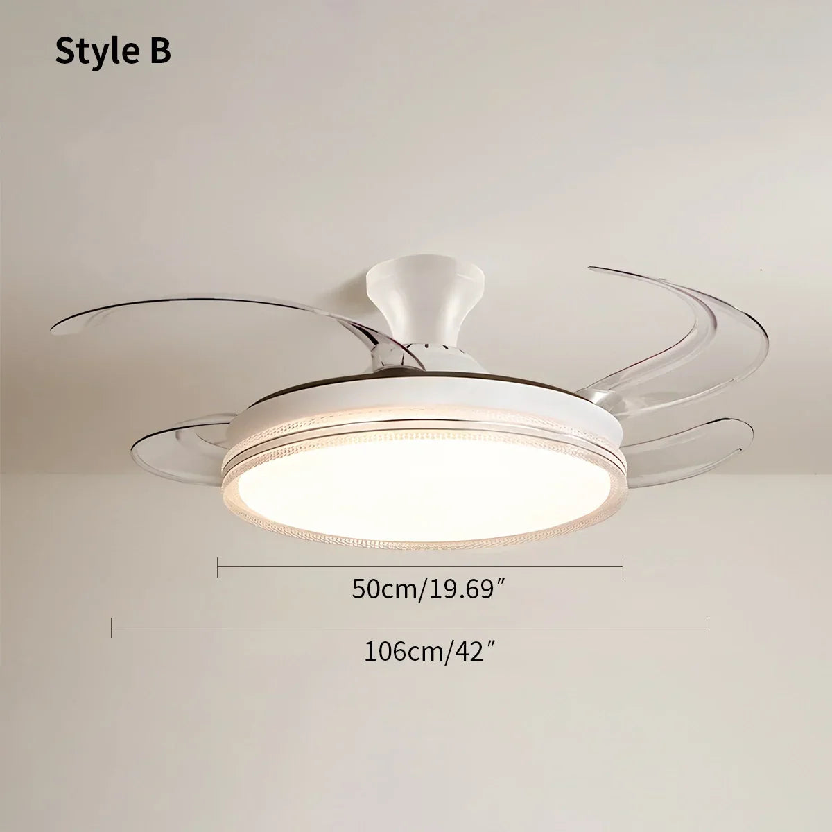 Moderne LED-Deckenventilatorleuchten mit Fernbedienung | Desfino