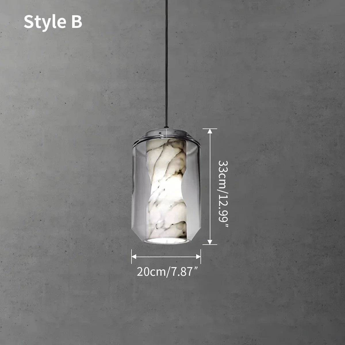 Moderne Pendelleuchte aus Alabasterglas für das Schlafzimmer | Desfino