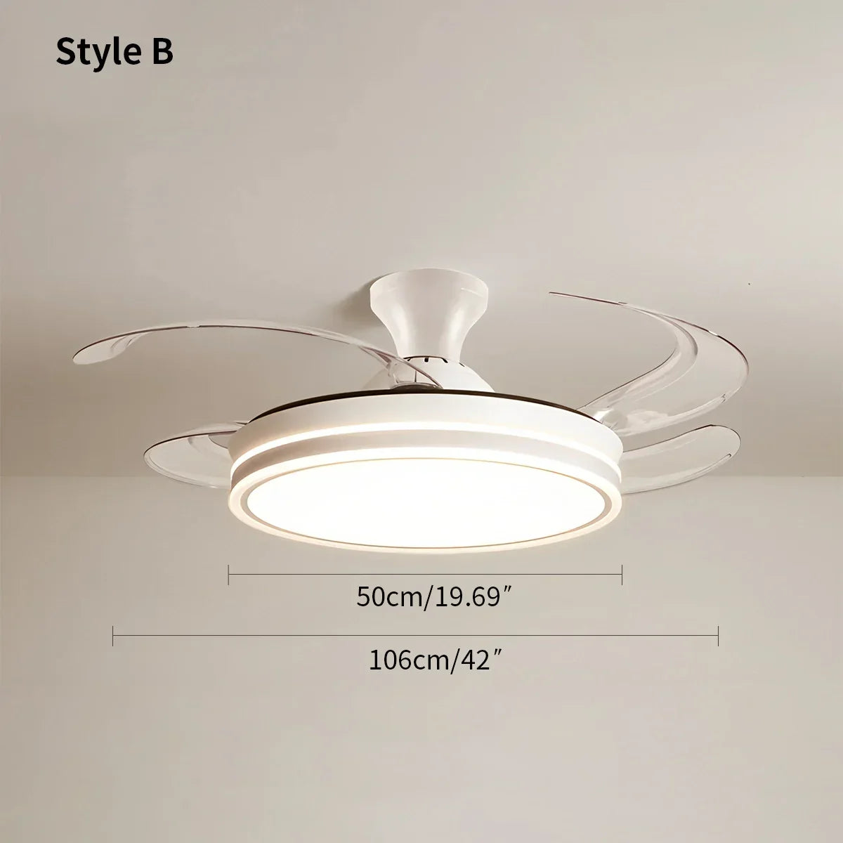 Modern Ceiling Fan with LED Light & Remote Control | Desfino