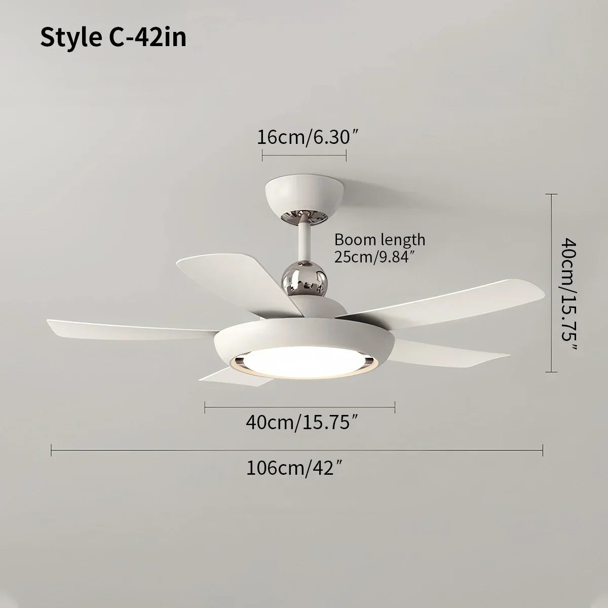 Leiser Deckenventilator mit Licht und Fernbedienung | Desfino