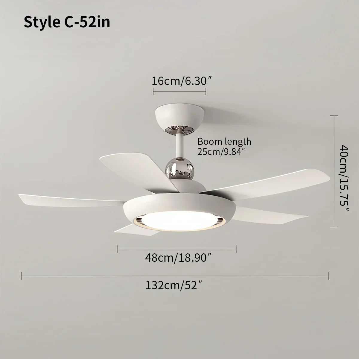 Leiser Deckenventilator mit Licht und Fernbedienung | Desfino