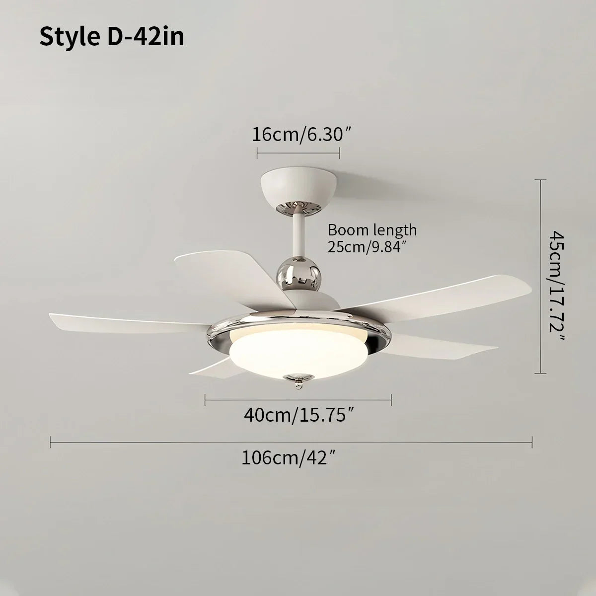 Leiser Deckenventilator mit Licht und Fernbedienung | Desfino