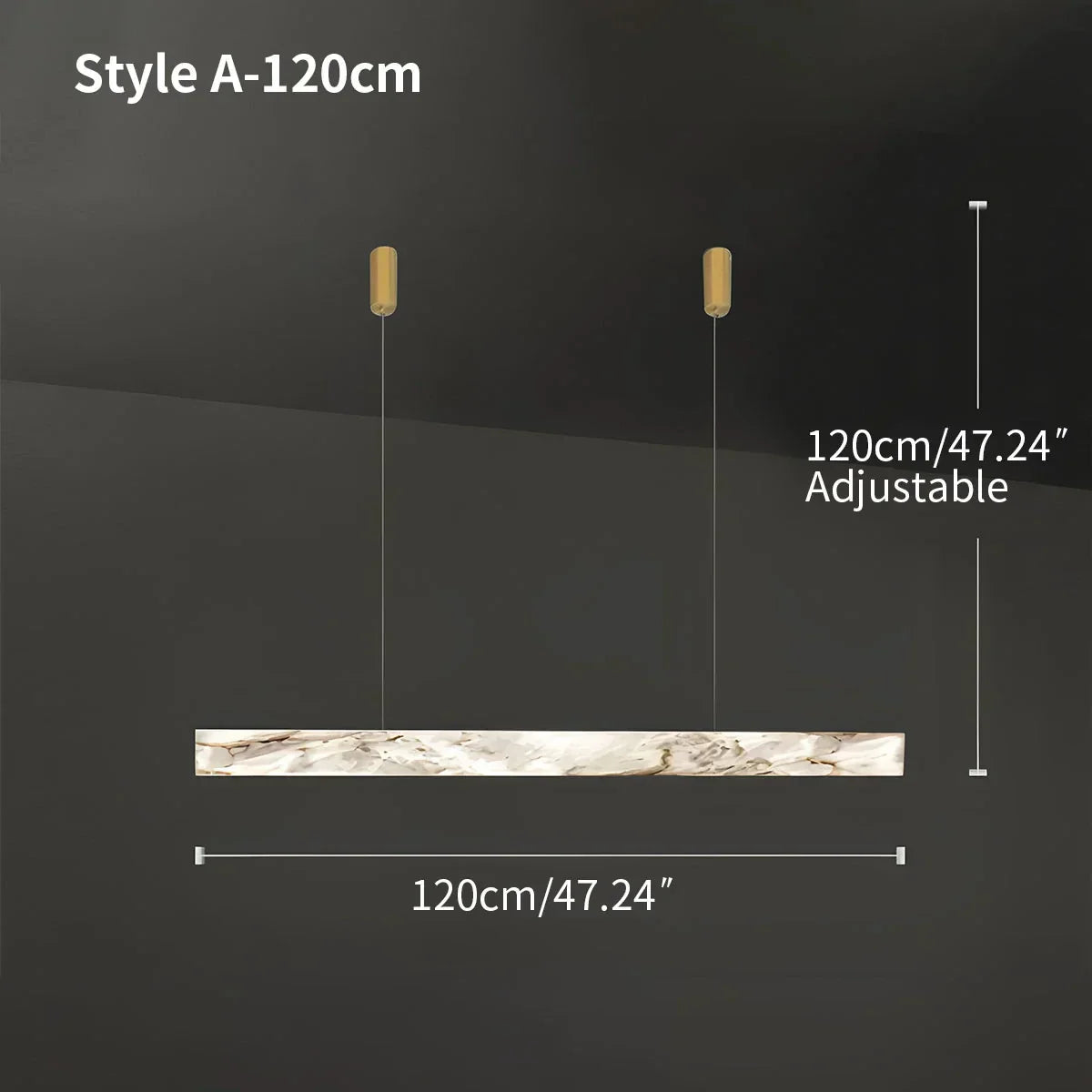 Minimalist Linear Spanish Alabaster Pendant Light | Desfino