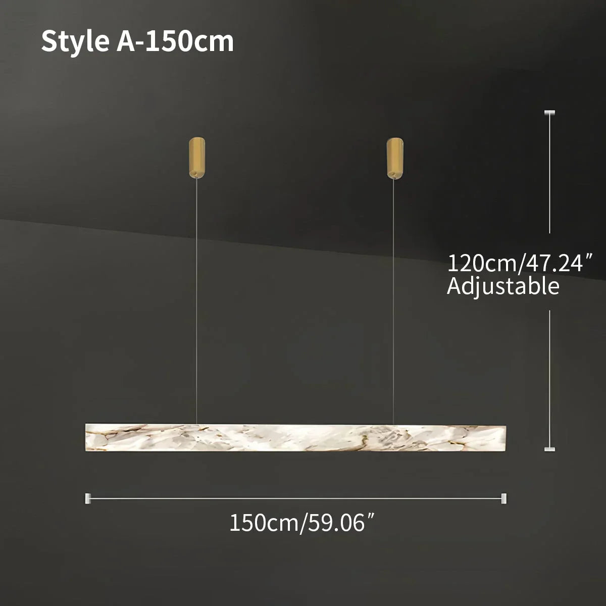 Minimalist Linear Spanish Alabaster Pendant Light | Desfino