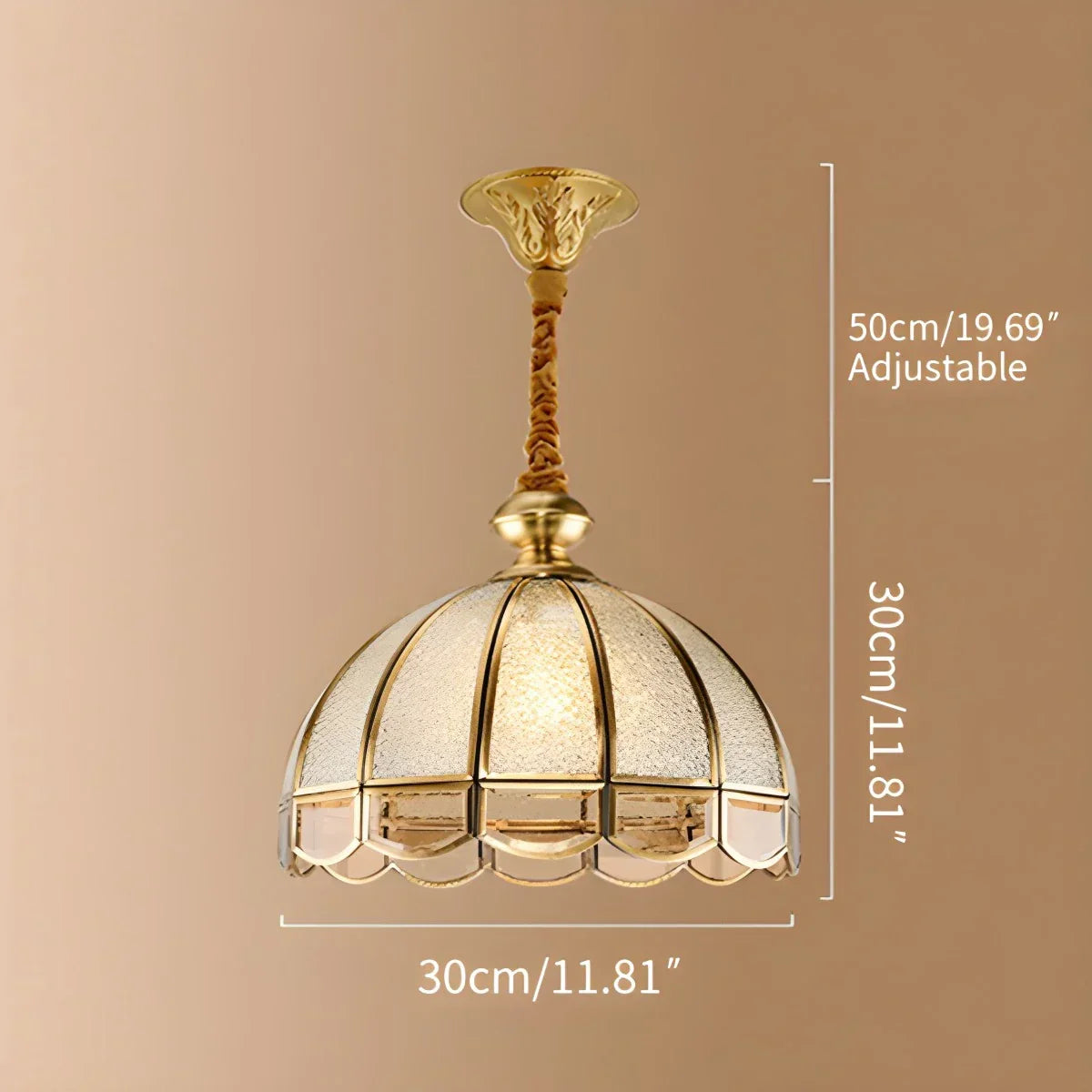 European Style Copper Pendant Light for Living Room | Desfino