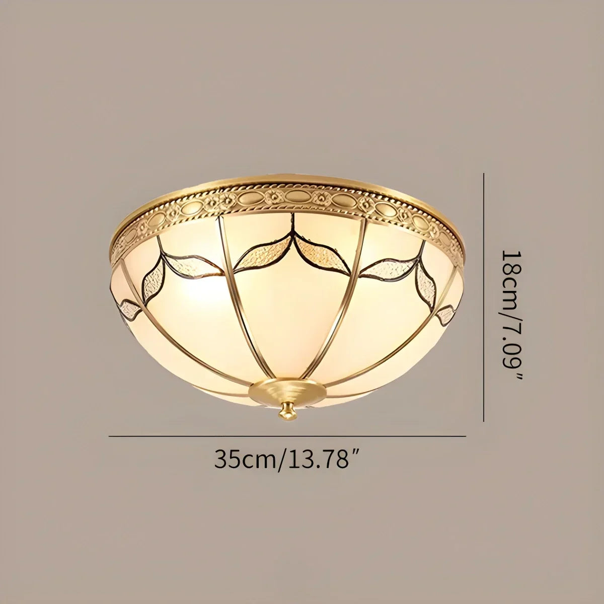 European Retro Glass Ceiling Light | Desfino