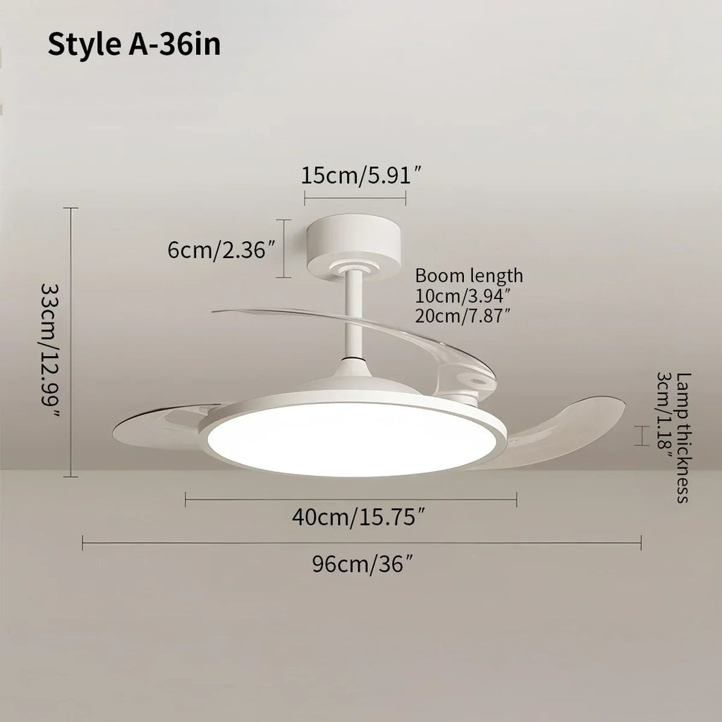 Silent Remote Control White Ceiling Fan Light | Desfino
