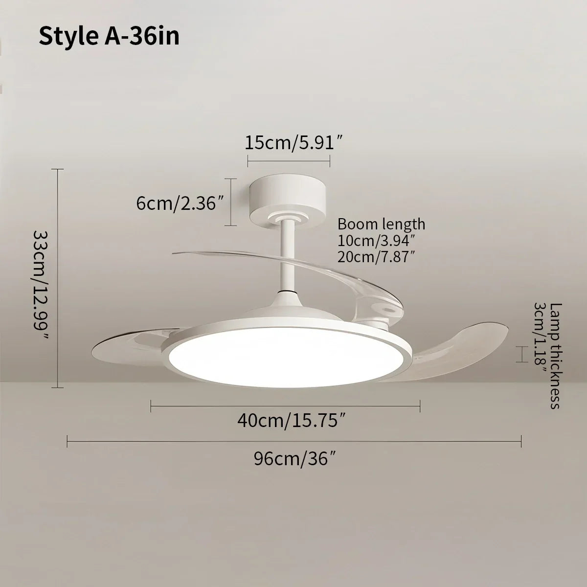 Silent Remote Control White Ceiling Fan Light | Desfino