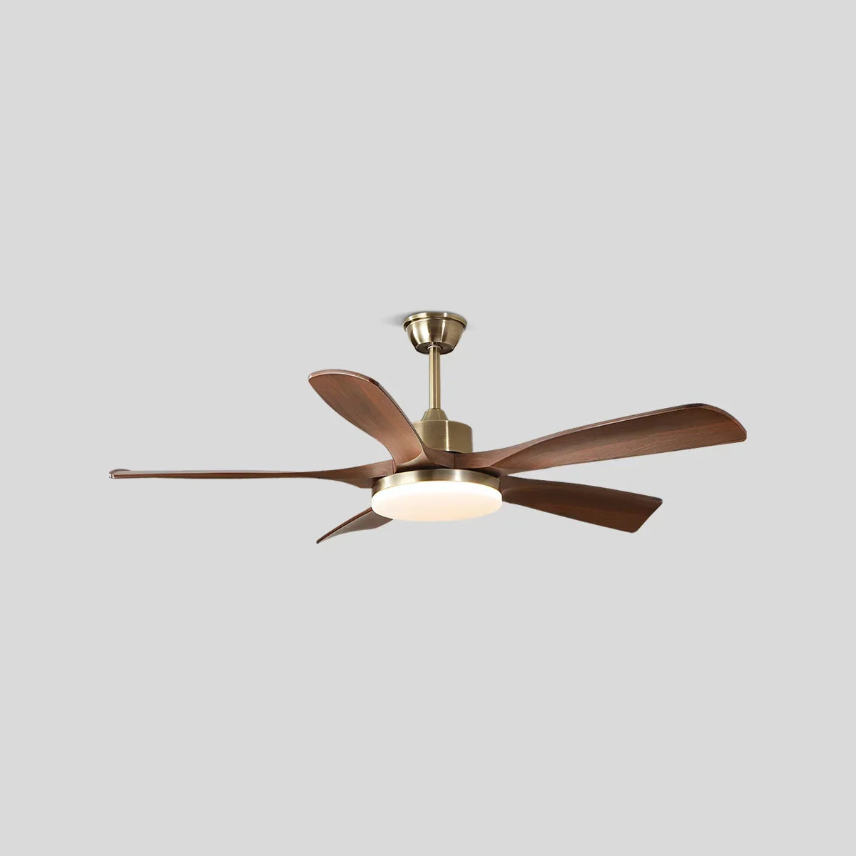 Moderner Deckenventilator mit 5 Flügeln, Licht und Fernbedienung | Desfino