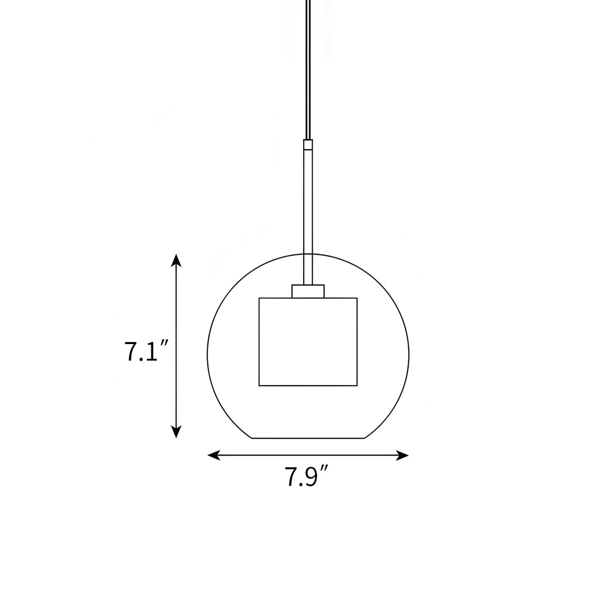 Chiswick Glass Pendant Light for Kitchen Island | Desfino