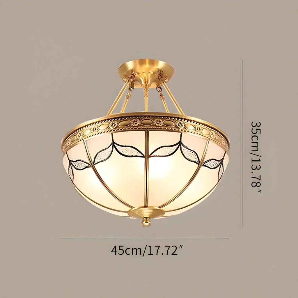 European Retro Glass Ceiling Light | Desfino