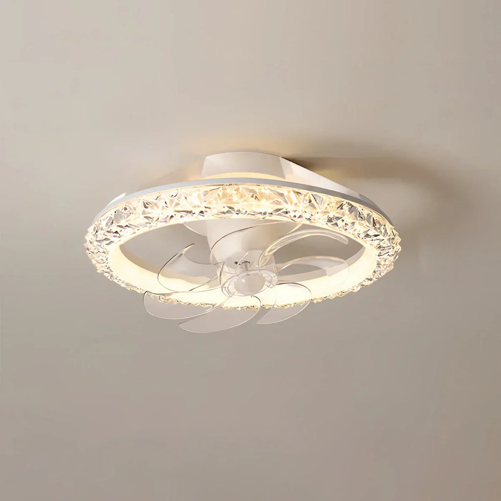 Kreative runde LED-Deckenventilatorleuchte | Desfino