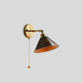 Vintage Wood Pull Chain Switch Wall Lamp | Desfino