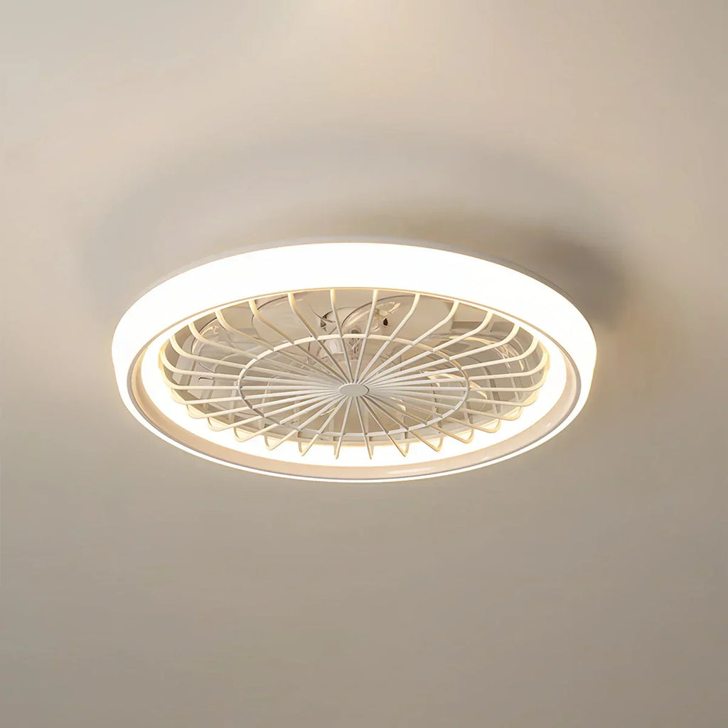 Modern Round LED Ceiling Fan Light for Bedroom | Desfino
