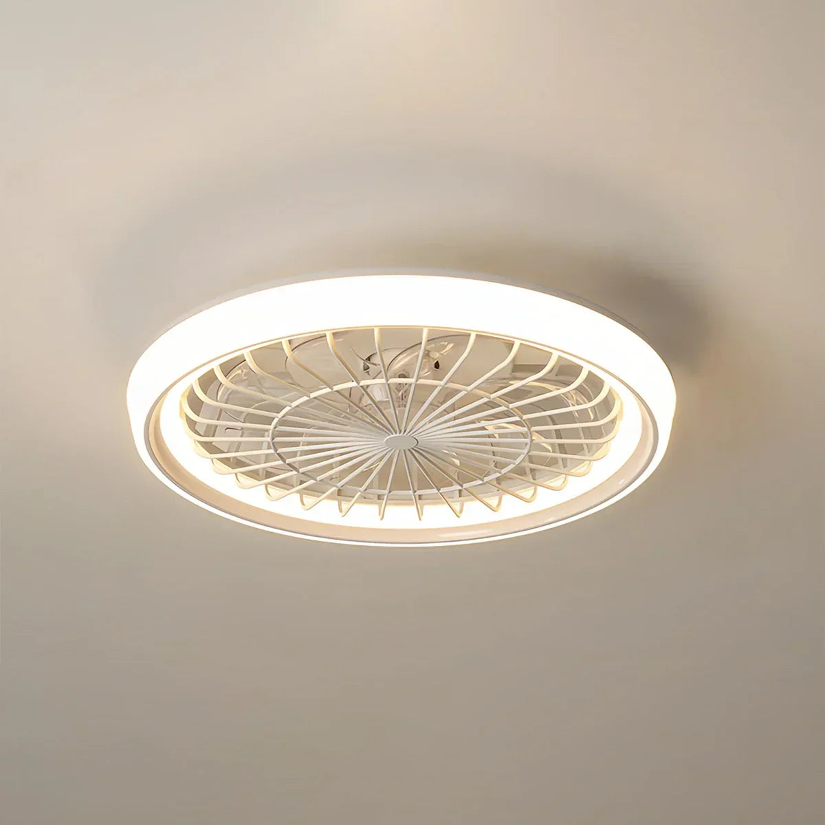 Modern Round LED Ceiling Fan Light for Bedroom | Desfino