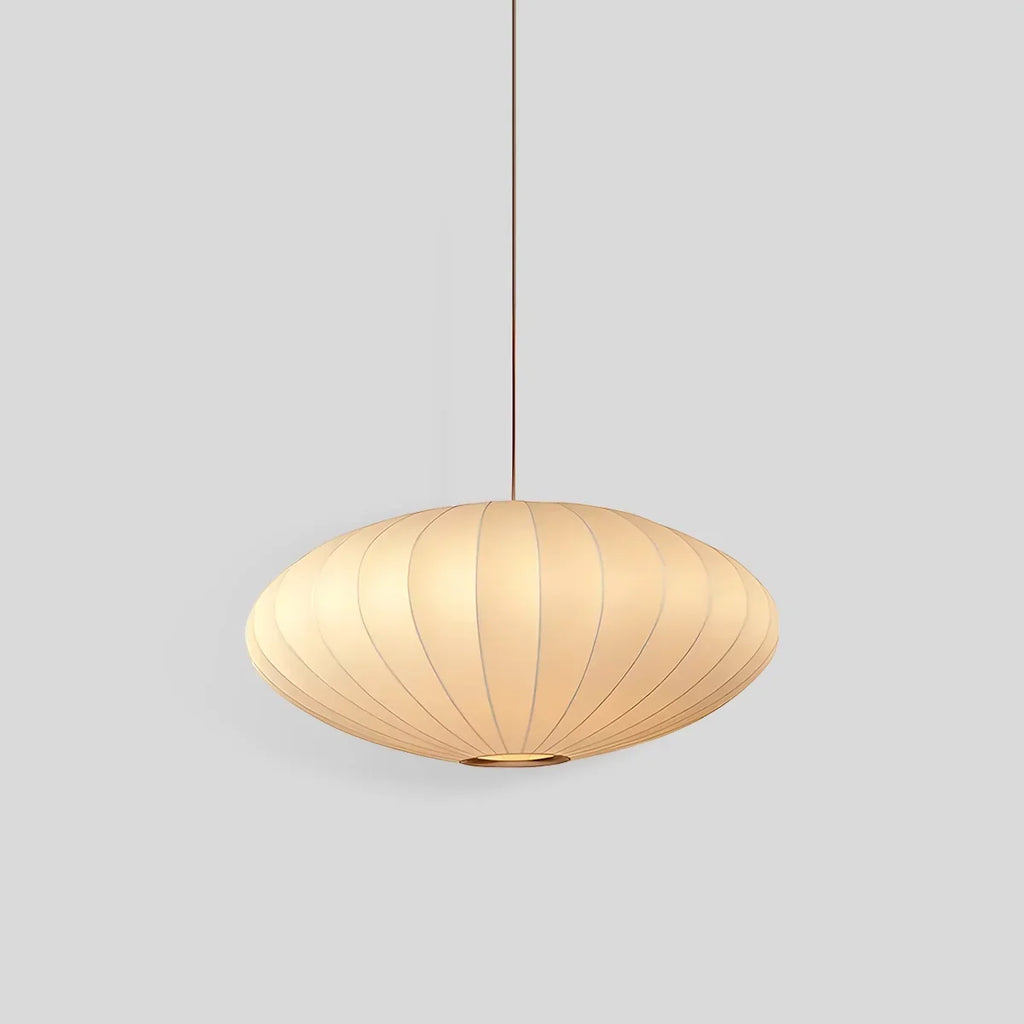 Vintage-LED-Pendelleuchte aus Seide in Laternenform | Desfino