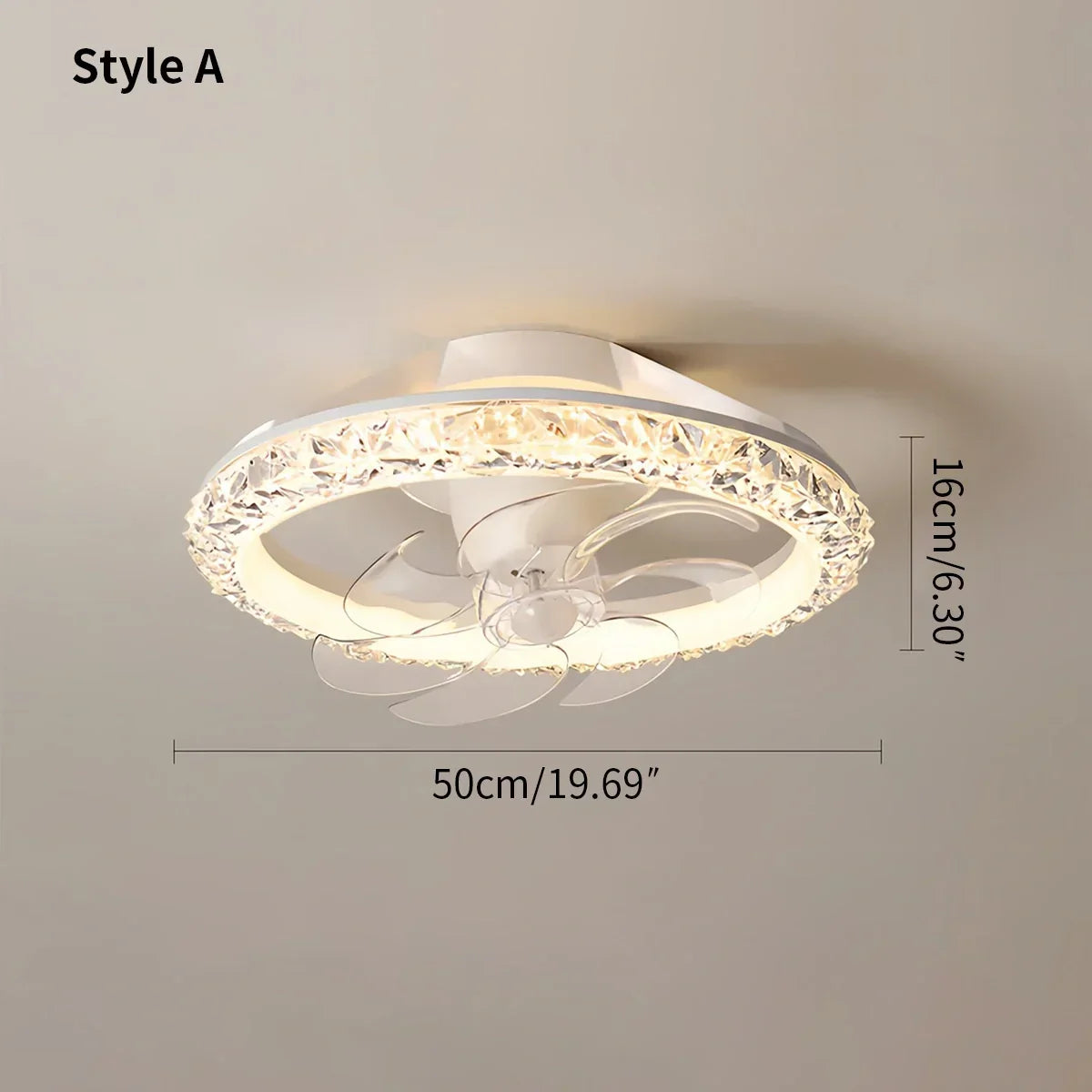 Kreative runde LED-Deckenventilatorleuchte | Desfino