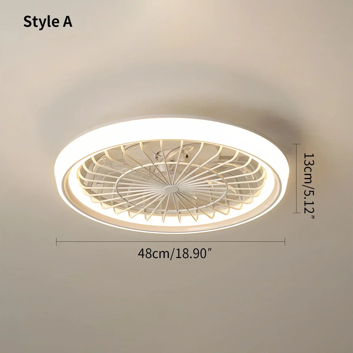 Modern Round LED Ceiling Fan Light for Bedroom | Desfino