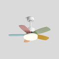 Nordic Colorful Leaf Ceiling Fan Light | Desfino