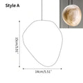 Moderne Pendelleuchte aus spanischem Alabaster in Kieselform | Desfino