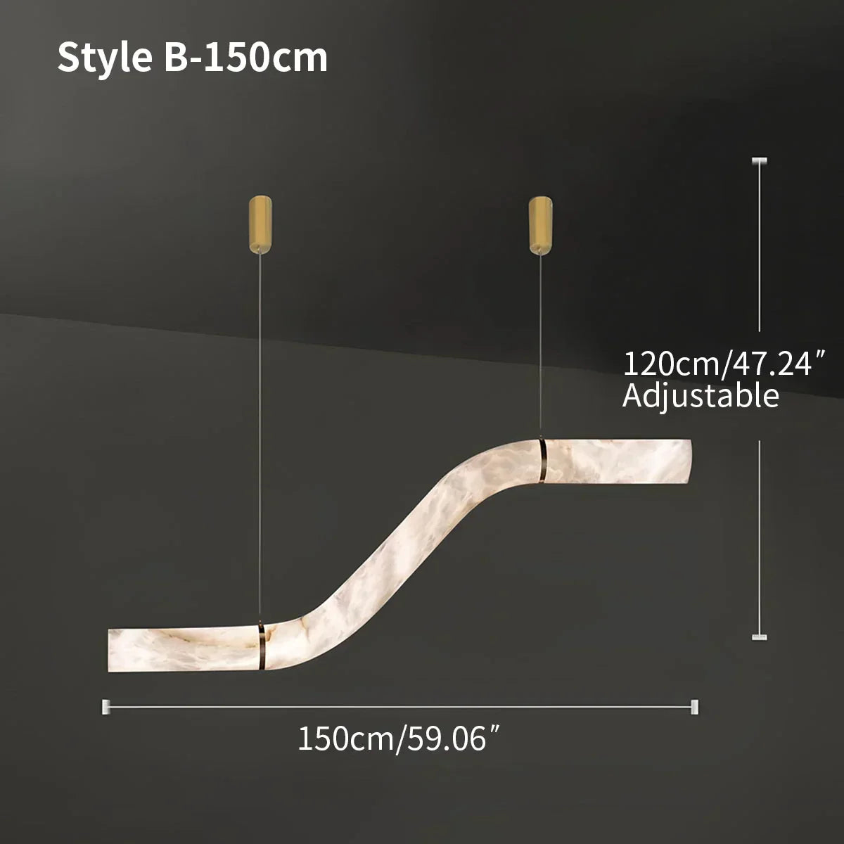 Minimalist Linear Spanish Alabaster Pendant Light | Desfino