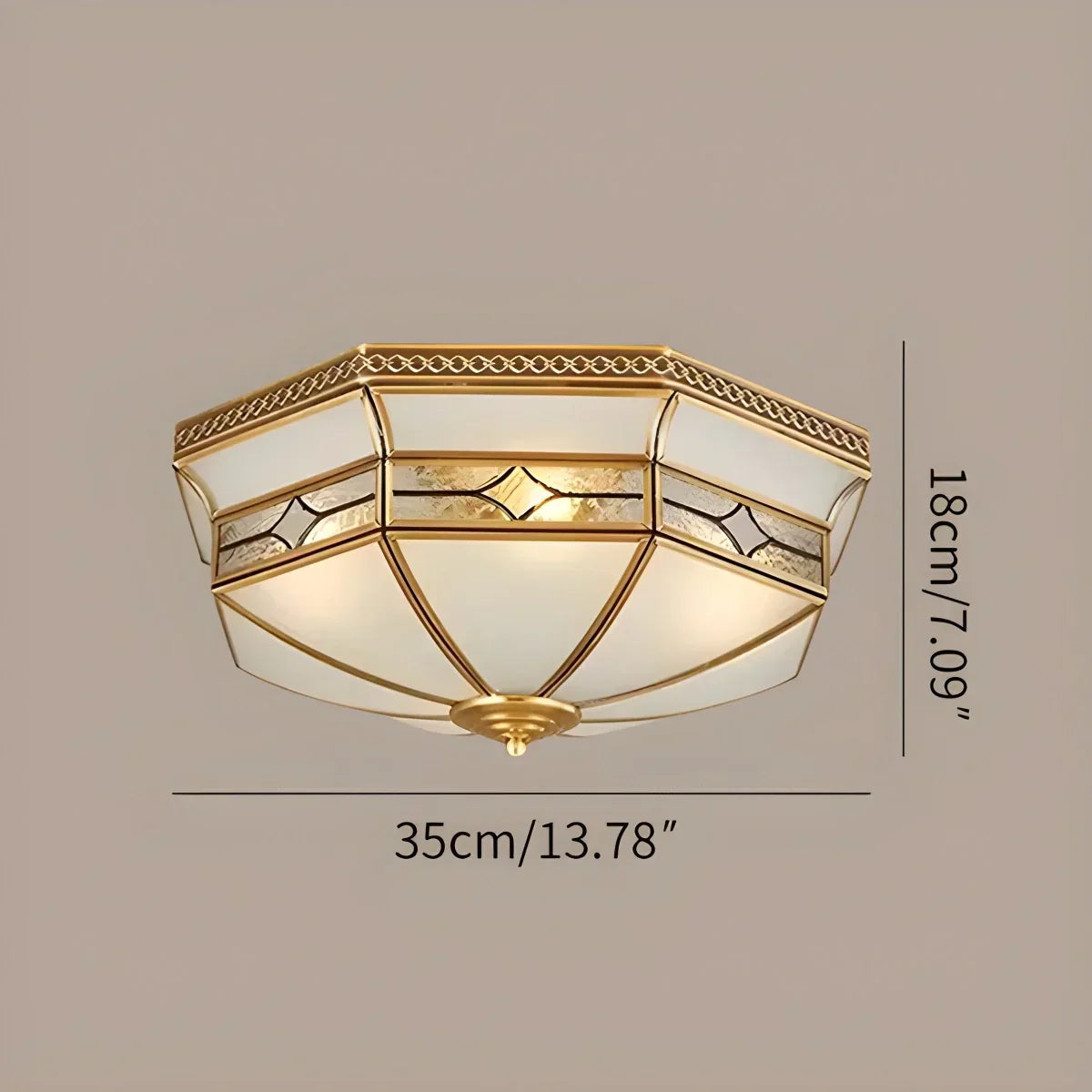 European Retro Glass Ceiling Light | Desfino