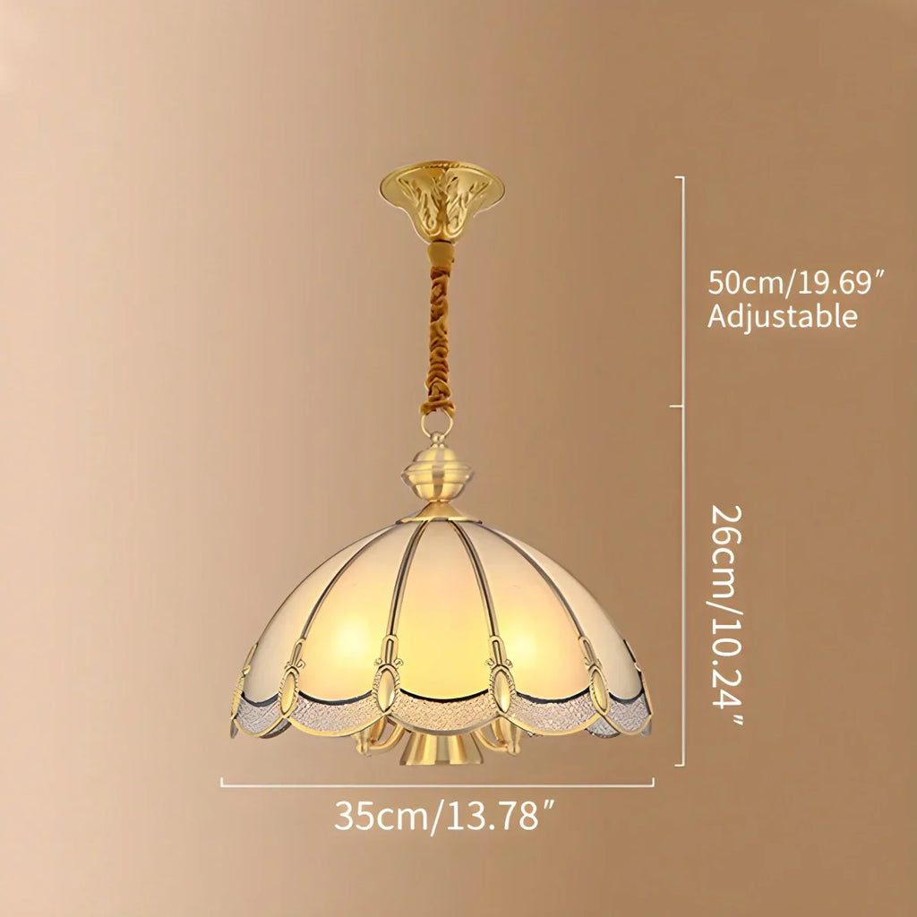 European Style Copper Pendant Light for Living Room | Desfino