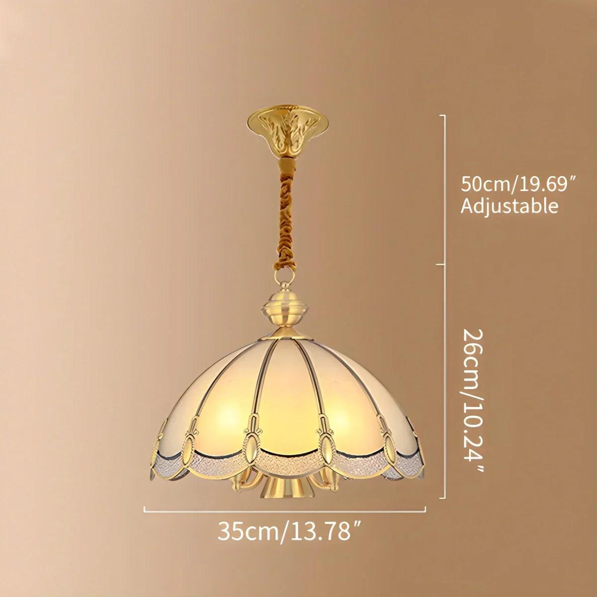 European Style Copper Pendant Light for Living Room | Desfino