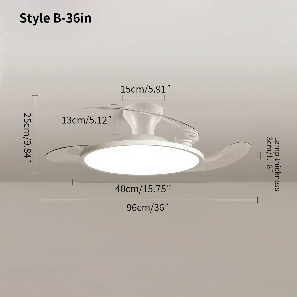 Silent Remote Control White Ceiling Fan Light | Desfino