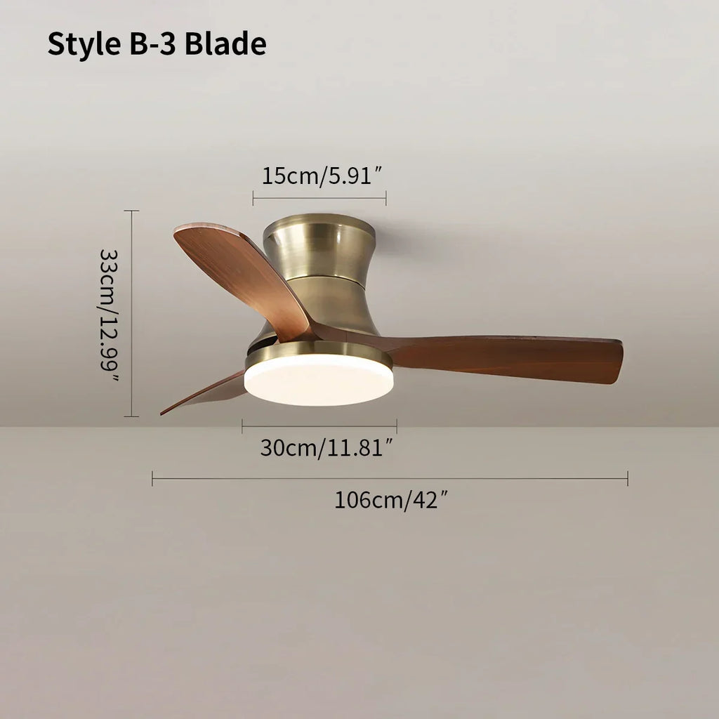 Moderner Deckenventilator mit 5 Flügeln, Licht und Fernbedienung | Desfino