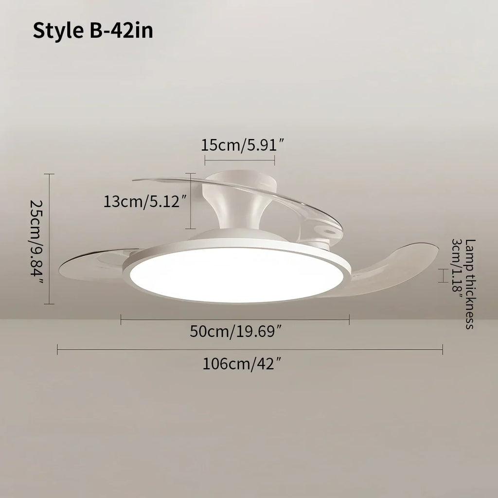 Silent Remote Control White Ceiling Fan Light | Desfino